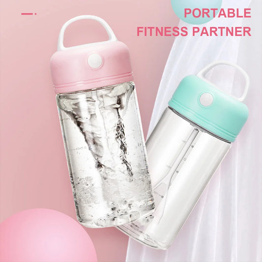 380ML Protein Shaker, Electric Drink Shaker, Tornado Mixer, Electric Mixer Cup, Electric Protein Shaker Bottle, Automatic Magnetic Stirring Cup with Lid, Water Bottle, Direct Drinking, Clear, Sealed